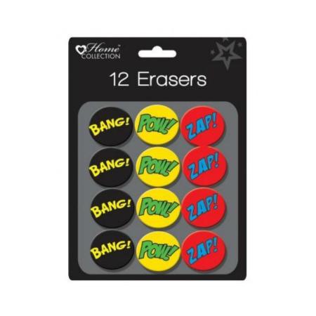 Superhero Erasers 12 Pack - My Dream Party Shop