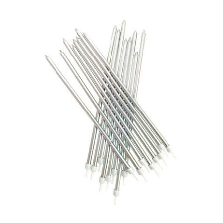 Extra Tall Silver Candles I Modern Candle and Cake Accessories I My Dream Party Shop UK