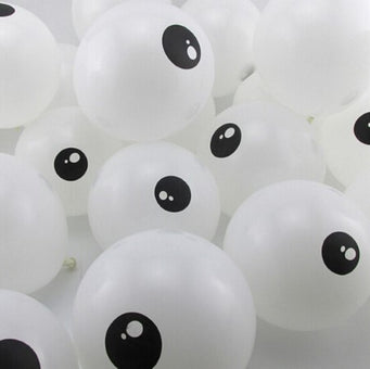 Spooky White Eye 5 inch Balloons I Halloween Party Supplies I My Dream Party Shop I UK