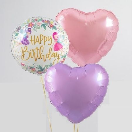 Wild Flower Fairies 18 Inch Qualatex Balloon I Happy Birthday Balloons I My Dream Party Shop UK
