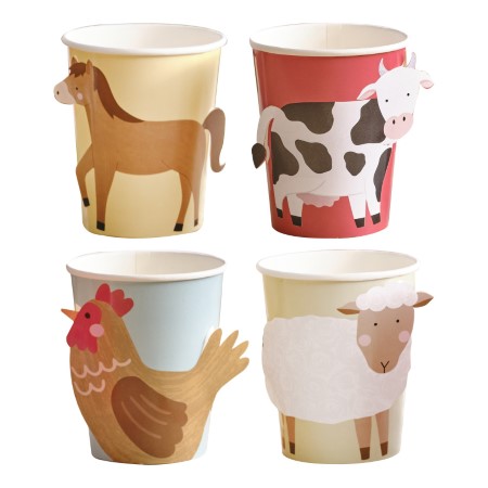 Farmyard Animals Cups I Farm Party Tableware I My Dream Party Shop UK