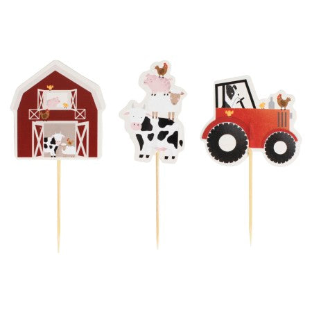 Farm Party Cupcake Toppers I Farm Animals Party Tableware I My Dream Party Shop UK