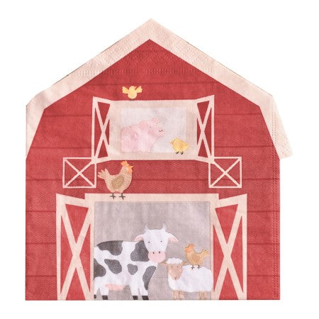 Barn Shaped Farm Napkins I Farmyard Party Tableware I My Dream Party Shop UK