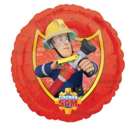 Fireman Sam Round Foil Balloon I Cool Birthday Balloons I My Dream Party Shop