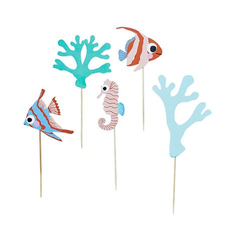 Under the Sea Fish Cake Toppers I Under the Sea Party Decorations I My Dream Party Shop UK