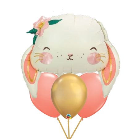 Rabbit Supershape and Latex Helium Bouquet I Easter Balloons I My Dream Party Shop Ruislip