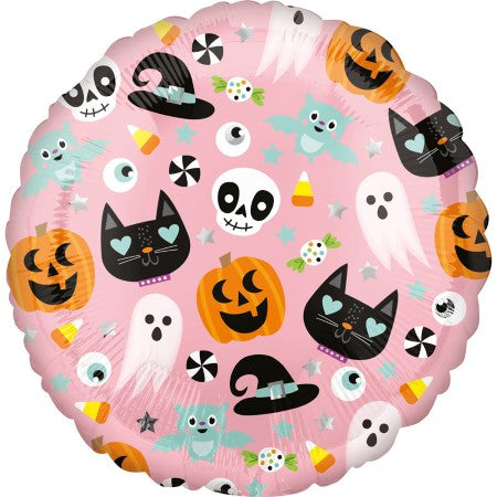 Cute Pink Halloween Icons Balloon I Modern Halloween Party Collection I My Dream Party Shop UK