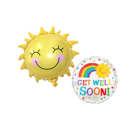 Get Well Soon and Sun Helium Balloons I My Dream Party Shop Ruislip