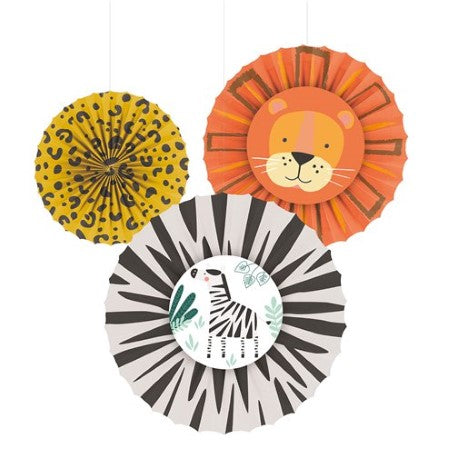 Get Wild Jungle Safari Fan Decorations I Jungle Party Decorations I My Dream Party Shop UK