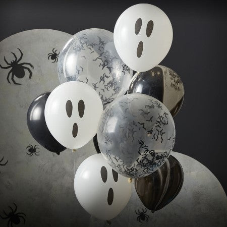 Ghost, Bat Confetti and Marble Balloon Bundle I Halloween Party Decorations I My Dream Party Shop