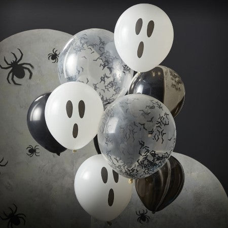 Ghost, Bat Confetti and Marble Balloon Bundle I Halloween Party Balloons I My Dream Party Shop