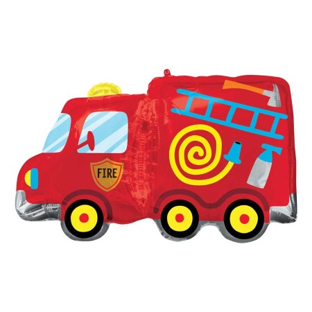 Giant Fire Engine Supershape Balloon I Fun Foil Shapes I My Dream Party Shop UK