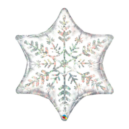 Giant Holographic Snowflake Foil Balloon 36 inches I Frozen Party Supplies I My Dream Party Shop