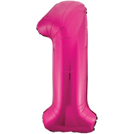Gigantic Metallic Pink Foil Number 1 Balloon I Milestone Birthday I My Dream Party Shop