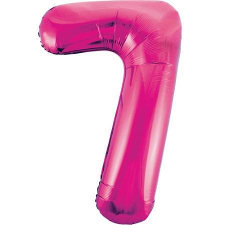 Gigantic Metallic Pink Foil Number 7 Balloon I Milestone Birthday I My Dream Party Shop