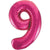 Helium Inflated Metallic Pink Foil Number Balloons for Collection I My Dream Party Shop