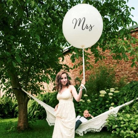 Giant White Mrs Balloon I Wedding Balloons I My Dream Party Shop UK