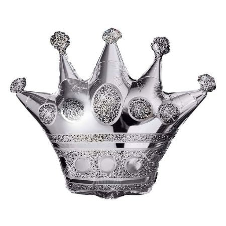 Giant Silver Crown Foil Balloon I Royal Coronation Party Supplies I My Dream Party Shop