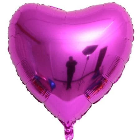 Giant Metallic Dark Pink Heart Balloon I Modern Valentines Balloons I UK
