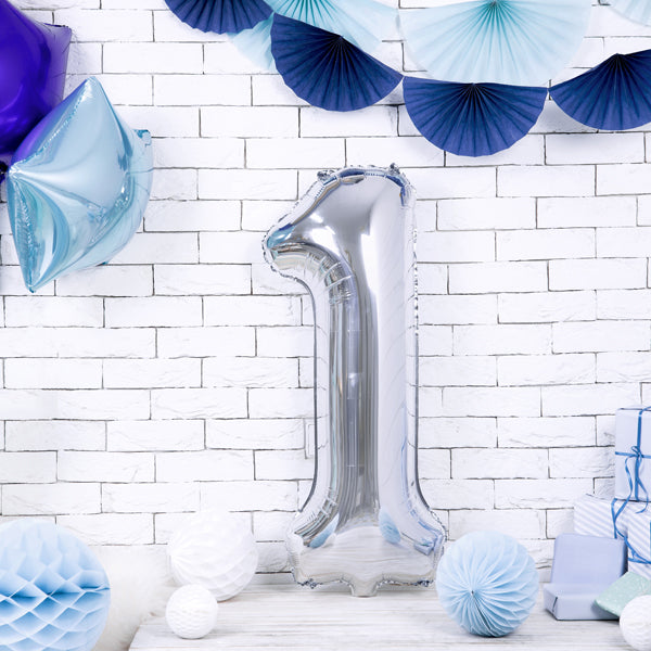 Gigantic Silver Foil Number Balloons, 34 Inches I My Dream Party Shop I UK