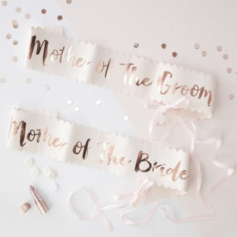 Mother of the Bride and Groom Sashes I Cool Hen Party Accessories I My Dream Party Shop I UK