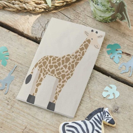 Giraffe Paper Party Napkins I Jungle Party Decorations I My Dream Party Shop UK