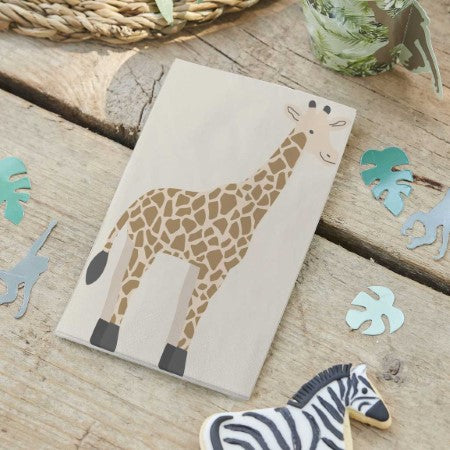 Giraffe Paper Party Napkins Ginger Ray I Lets Go Wild Party I My Dream Party Shop