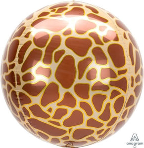Personalised Giraffe Print Orbz Balloon I Helium Balloons Collection Ruislip I My Dream Party Shop