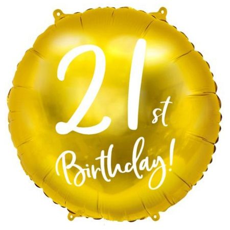 Gold 21st Birthday Balloon I 21st Birthday Party Balloons I My Dream Party Shop UK