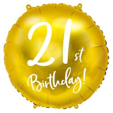 21st Birthday Gold Balloon I 21st Birthday Party Balloons I My Dream Party Shop UK