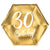 Small Gold 30th Birthday Party Plates I 30th Birthday Party Supplies I My Dream Party Shop UK