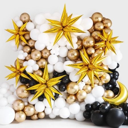 Gold 3D Starburst Foil Balloon 70 cm I Gold Party Balloons I My Dream Party Shop