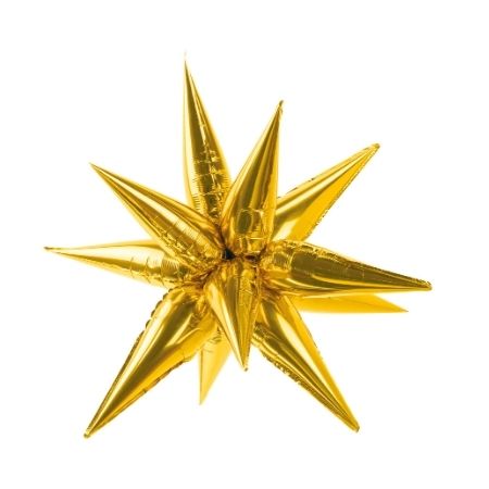 Gold Starburst 3D Foil Balloon 95 cm I Gold Party Balloons I My Dream Party Shop