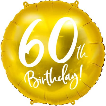Gold 60th Birthday Balloon I 60th Birthday Party Decorations I My Dream Party Shop UK