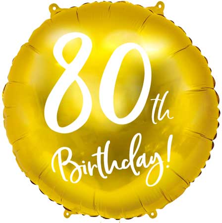 80th Birthday Gold Balloon I 80th Birthday Party I My Dream Party Shop