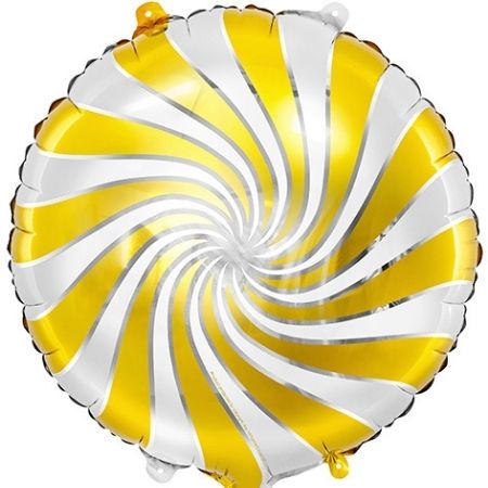 Gold Candy Swirl Balloon I Patterned Foil Balloons I My Dream Party Shop