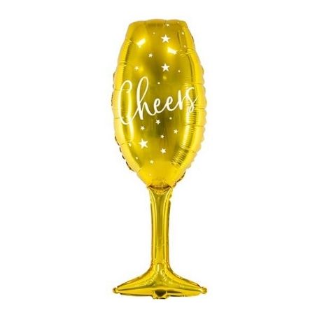Gold Champagne Glass Balloon I New Year&#39;s Eve Balloons I My Dream Party Shop