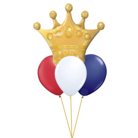 Gold Crown Helium Balloon Bouquet I Coronation Balloons Ruislip I My Dream Party Shop
