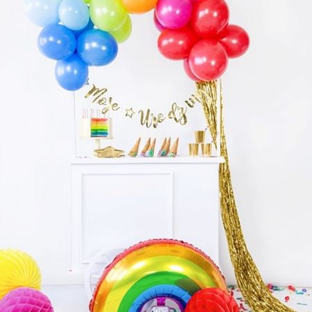 Metallic Gold Tassel Backdrop Curtain I Modern Gold Party Decorations I My Dream Party Shop