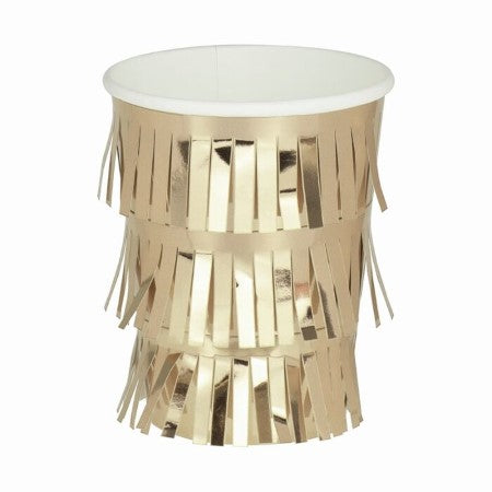 Fringe Gold Cups I Gold Tableware and Decorations I My Dream Party Shop