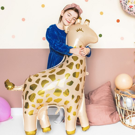 Blush and Gold Giraffe Balloon I Fun Foil Balloon Shapes I My Dream Party Shop
