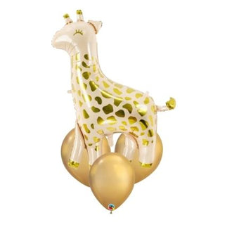 Blush and Gold Giraffe Balloon Sets I Childrens Helium Balloons I My Dream Party Shop