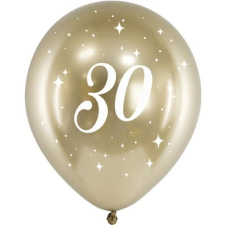White Gold 30 Latex Balloons I 30th Birthday Party Supplies I My Dream Party Shop