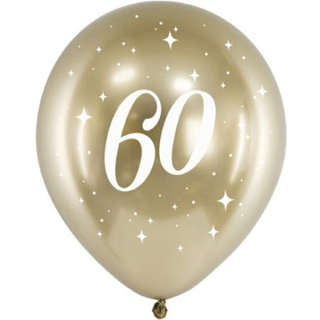 White Gold 60th Birthday Balloons I 60th Birthday Party Supplies I My Dream Party Shop UK