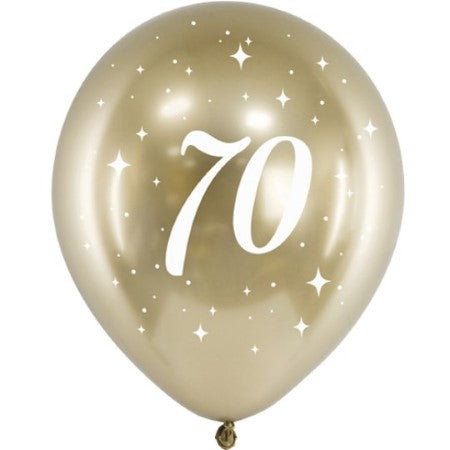 White Gold 70th Birthday Balloons I 70th Birthday Party Supplies I My Dream Party Shop UK