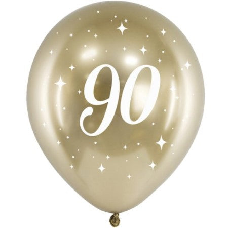 White Gold Age 90 Helium Balloons I Collection Ruislip I My Dream Party Shop