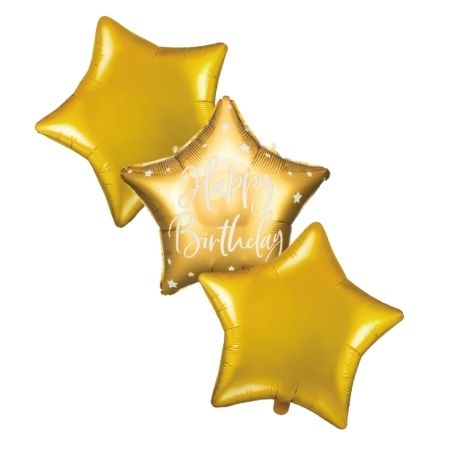 Gold and White Happy Birthday Helium Balloon Sets I Balloons for Collection Ruislip I My Dream Party Shop