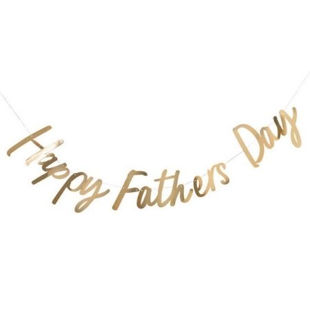 Gold Happy Father&#39;s Day Garland I Father&#39;s Day Decorations I My Dream Party Shop
