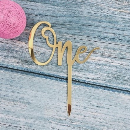 Gold One Cake Topper I First Birthday Party I My Dream Party Shop