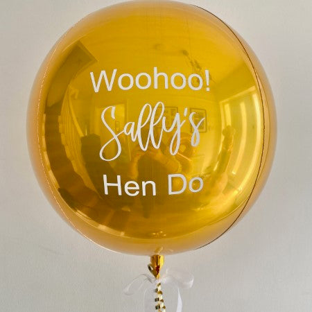Personalised Hen Party Orbz Balloon I Helium Balloons Ruislip I My Dream Party Shop
